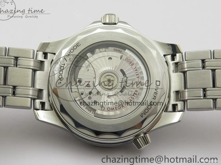 0202 Seamaster Diver 300M ORF 1:1 Best Edition Black Ceramic White Dial on SS Bracelet A Reliable 7865